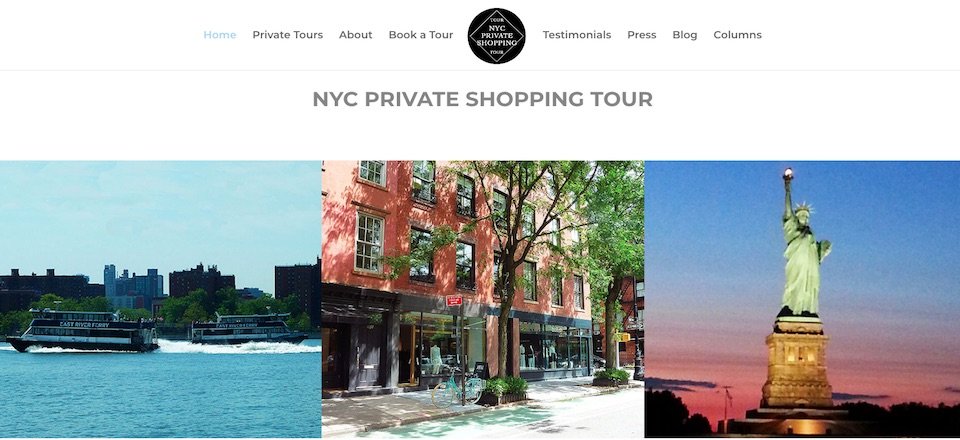 NYC Private Shopping Tour Website by Amalam Media