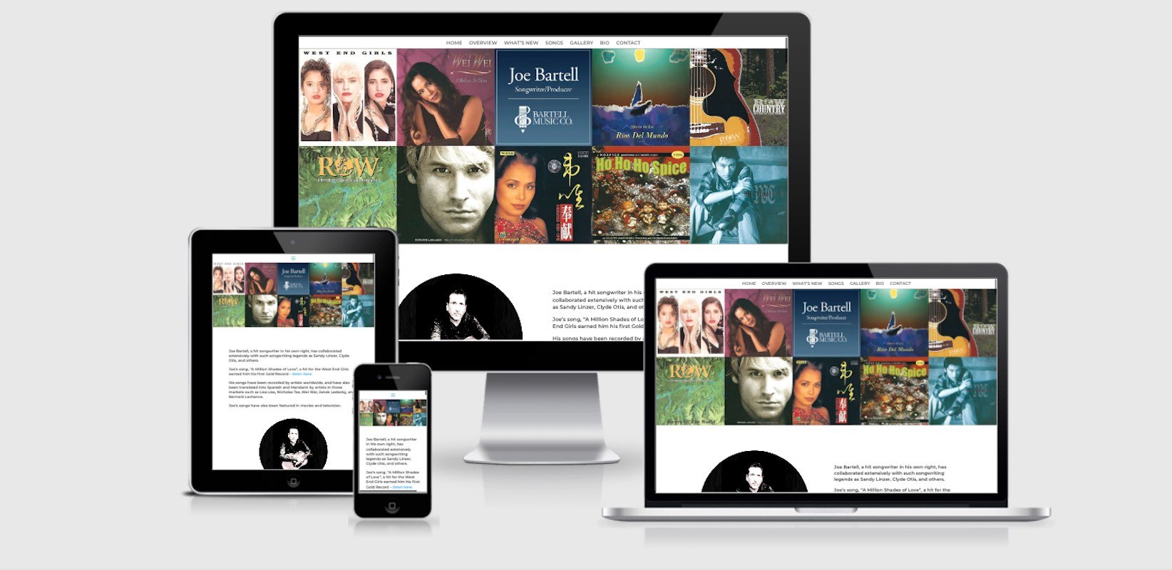 Joe Bartell Website by Amalam Media