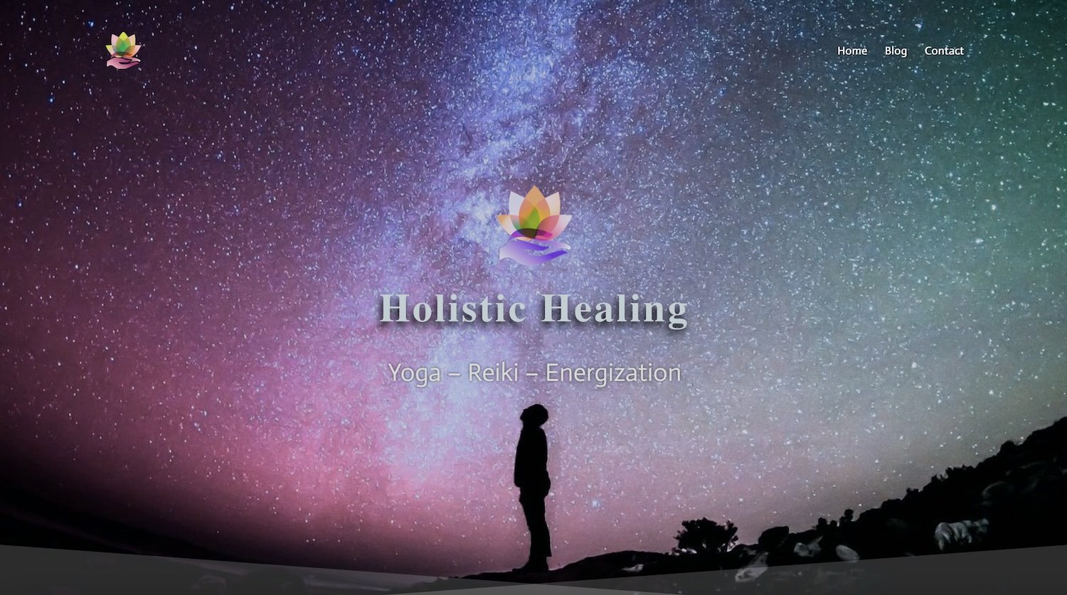 Yoga Reiki Energization Website Sample by Amalam Media